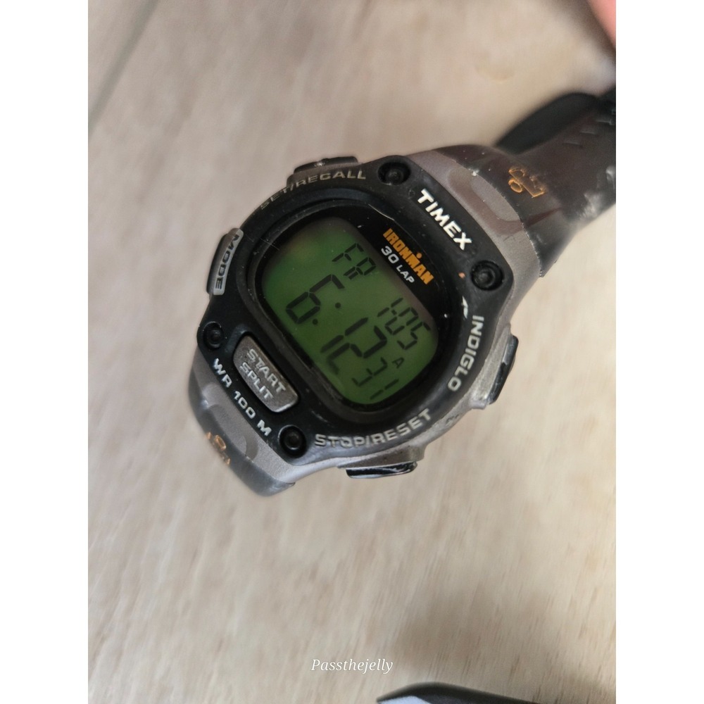 Timex Ironman Triathlon Watch Mens Digital 30 Lap WR100M Alarm Chrono